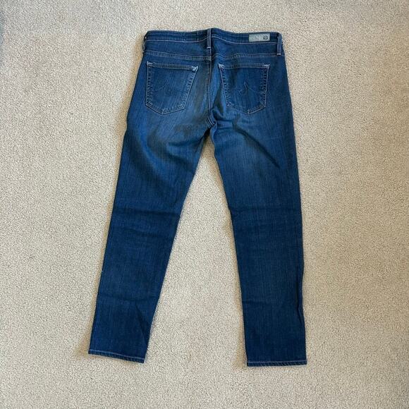 Adriano Goldschmied The Stevie Slim Straight Capri Dark Wash Blue Size 27 - Picture 6 of 10